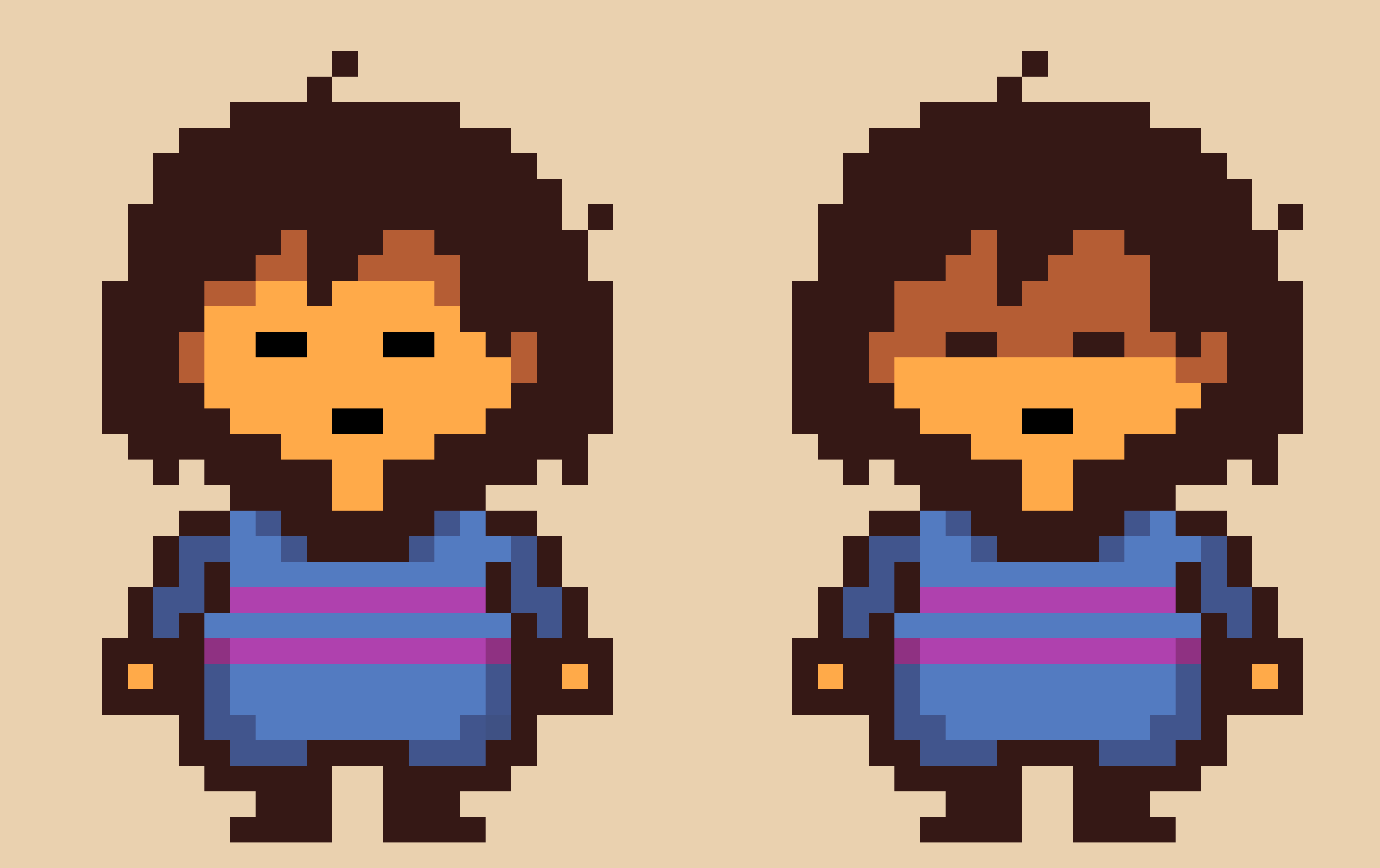 Resprite of Frisk from Undertale